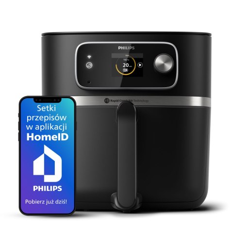 Frytkownica Philips Czarna Ovi Hd9880/90 Z Termometrem Technologia Airfryer