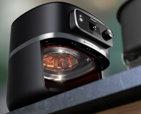 Frytkownica Philips Czarna Ovi Hd9880/90 Z Termometrem Technologia Airfryer