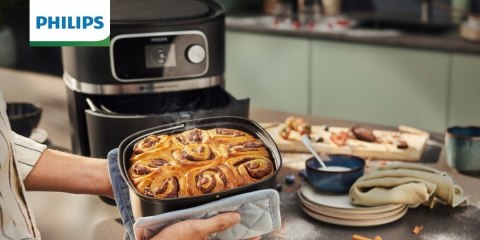 Frytkownica Philips Czarna Ovi Hd9880/90 Z Termometrem Technologia Airfryer