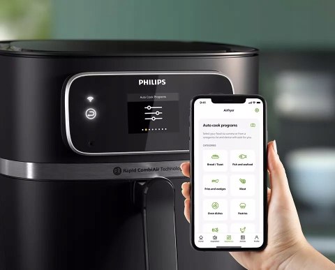 Frytkownica Philips Czarna Ovi Hd9880/90 Z Termometrem Technologia Airfryer