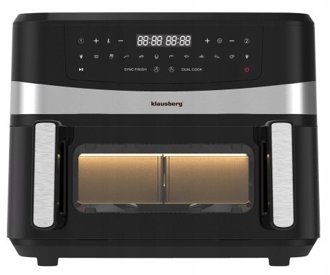 Klausberg 2600W Duża Beztłuszczowa Frytownica 9L 2X4,5L Air Frytkownica