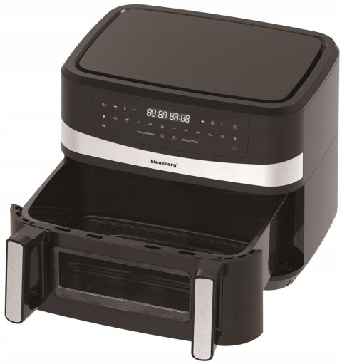 Klausberg 2600W Duża Beztłuszczowa Frytownica 9L 2X4,5L Air Frytkownica