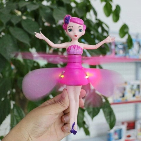 Latająca Wróżka Lalka Różowa Sterowana Dłonią Z Usb Frozen Zabawka