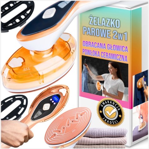 Parownica Do Ubrań Premium 1500W 2W1 Ceramiczna Z Akcesoriami - Kompaktowa