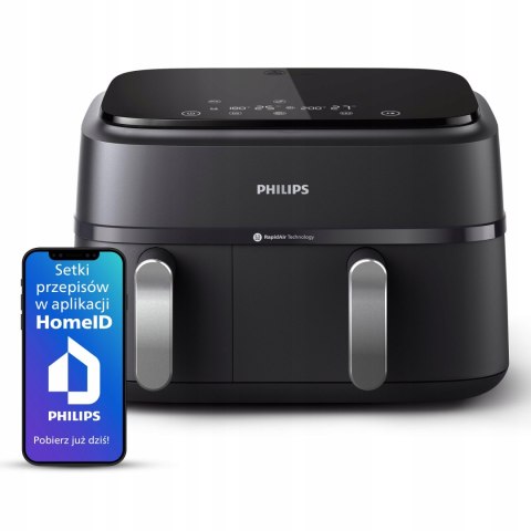Philips Ovi 9L Airfryer Na351 - Dwukomorowa Frytkownica Beztłuszczowa 2750W