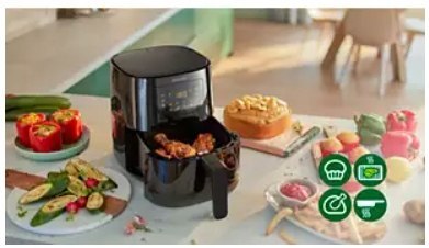 Philips Ovi Hd 9252/70 Airfryer: Frytkownica Beztłuszczowa Rapid Air Czarna