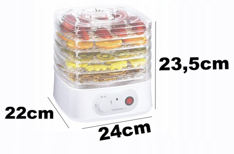 Suszarka Esperanza AppÉTissant 250W, 4 Sita, 8 Programów, Biały, 28 Cm