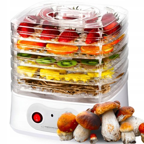 Suszarka Esperanza AppÉTissant 250W, 4 Sita, 8 Programów, Biały, 28 Cm