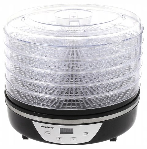 Szybka Suszarka Do Żywności Kb-7568, 350W, 5 Tac, Led, Zdrowe Przekąski