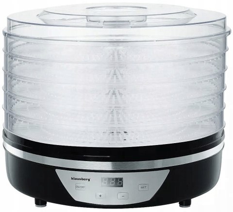 Szybka Suszarka Do Żywności Kb-7568, 350W, 5 Tac, Led, Zdrowe Przekąski
