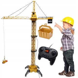 Zdalnie Sterowany Dźwig Żuraw 128Cm Z Pilotem Realistyczne Dźwięki Led