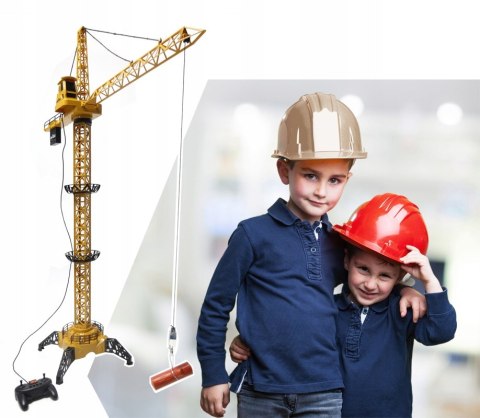 Zdalnie Sterowany Dźwig Żuraw 128Cm Z Pilotem Realistyczne Dźwięki Led