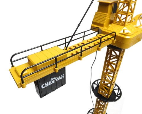 Zdalnie Sterowany Dźwig Żuraw 128Cm Z Pilotem Realistyczne Dźwięki Led