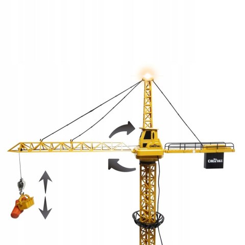Zdalnie Sterowany Dźwig Żuraw 128Cm Z Pilotem Realistyczne Dźwięki Led