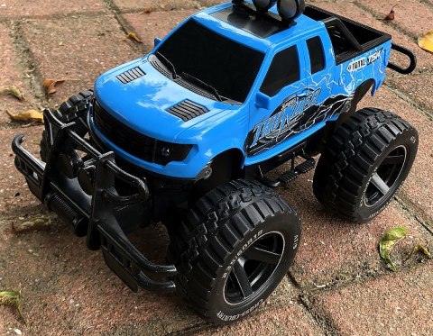 Zdalnie Sterowany Samochód Terenowy Rc 1:14 Led 10Km/H 500Mah Niebieski