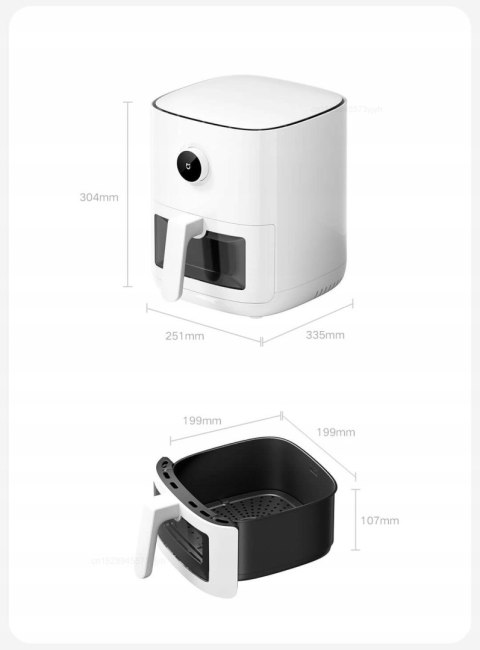 Xiaomi Smart Air Fryer Pro 4L Biały - Zdrowe Smażenie, Nowoczesny Design