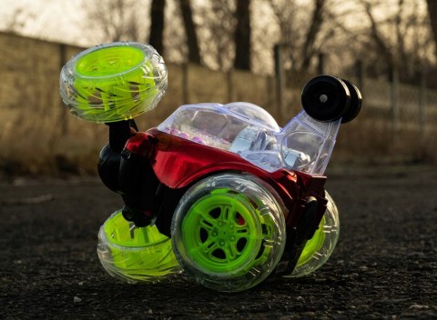Auto Twister Akrobata Rc 3+ Czerwony, Światła, Muzyka, Akrobacje Usb Kolory