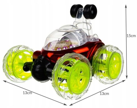 Auto Twister Akrobata Rc 3+ Czerwony, Światła, Muzyka, Akrobacje Usb Kolory