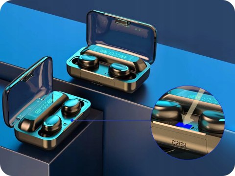 Bezprzewodowe Słuchawki Bluetooth 5.1 Tws Z Powerbankiem I Mikrofonem Ipx4