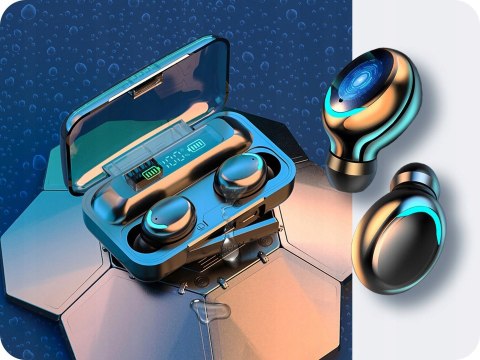 Bezprzewodowe Słuchawki Bluetooth 5.1 Tws Z Powerbankiem I Mikrofonem Ipx4