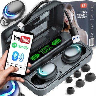 Bezprzewodowe Słuchawki Bluetooth F9 Pro 2024 Z Dotykowym Sterowaniem