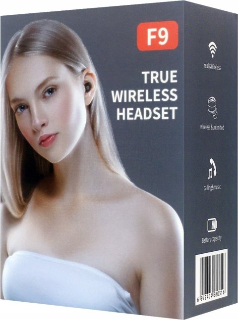 Bezprzewodowe Słuchawki Bluetooth F9 Pro 2024 Z Dotykowym Sterowaniem