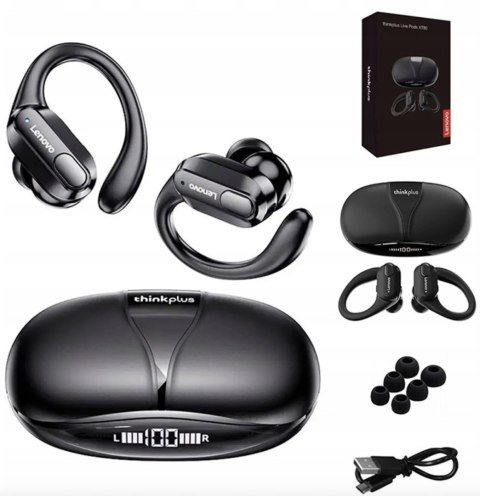 Bezprzewodowe Słuchawki Dokanałowe Lenovo Xt80 Hifi, Anc Ipx5 Bluetooth 5.3