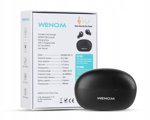 Bezprzewodowe Słuchawki Wenom Spe-13 Bluetooth Z Powerbankiem, Wodoodporne