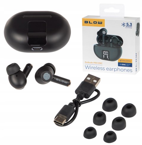 Blow Enc Bluetooth 5.3 Słuchawki Bezprzewodowe Anc Z Etui 3H Odtwarzania