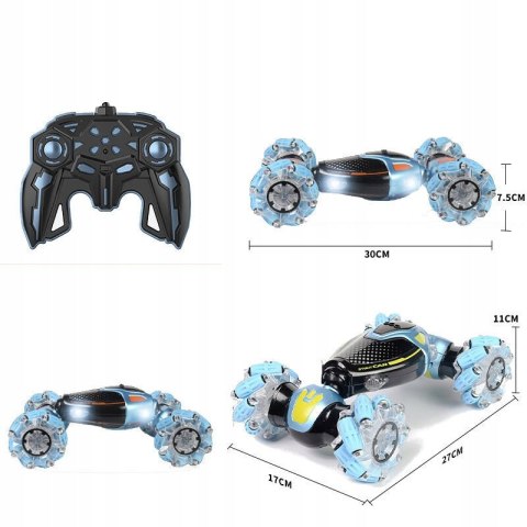 Rc Auto 4X4 Twister Drift, Gesty, Terenowe Koła, Led, Zielone + Pilot Usb