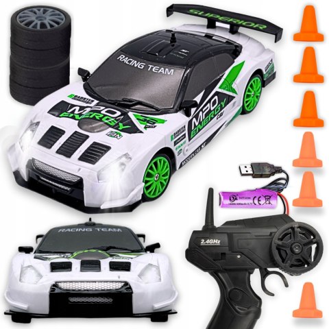 Rc Auto Drift 4X4 Zdalnie Sterowane, Nissan Gt-R, Pilot 2.4Ghz, Akumulator