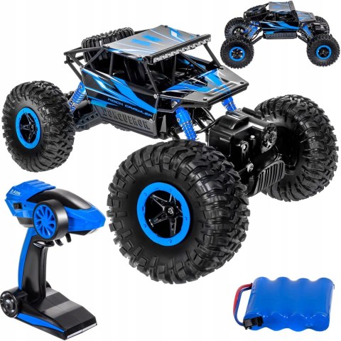 Samochód Zdalnie Sterowany 4X4 Terenowy Rc, Pilot, Akumulator Abs Niebieski