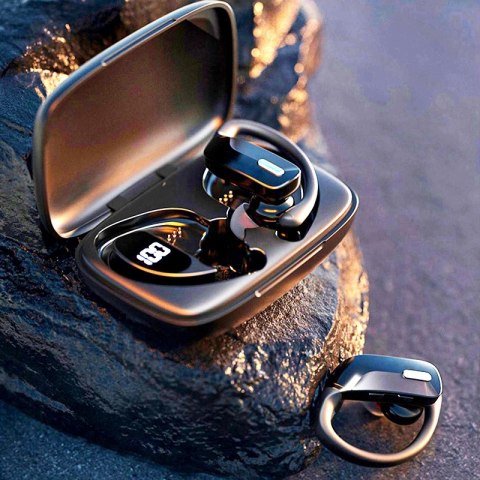 Słuchawki Bluetooth 5.3 Sportowe, Wodoodporne, Powerbank Led 600Mah