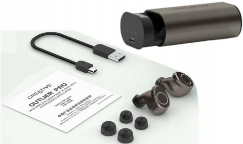 Słuchawki Creative Outlier Pro Bluetooth 5.2 Anc Ipx5 Grafenowe Membrany