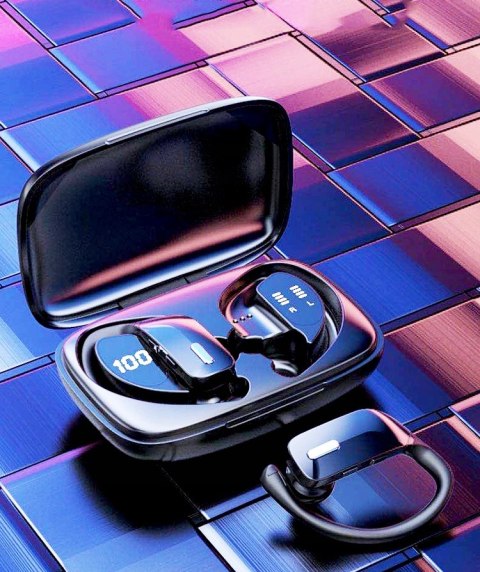 Słuchawki Douszne Bluetooth 5.3 Deep Bass, Wodoodporne, 5H Grania, Led