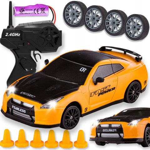 Zdalnie Sterowane Auto Drift 4X4 Rc Nissan Gt-R, Pilot 2.4Ghz, Akumulator