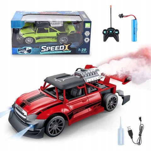 Zdalnie Sterowane Auto R/C Z Efektem Dymu I Świateł Led 20 Km/H, 3 Kolory