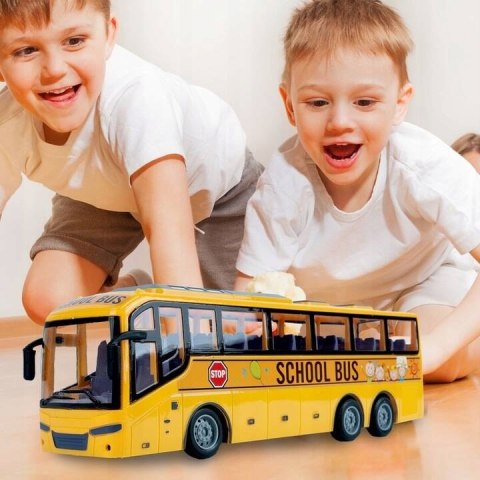 Zdalnie Sterowany Autobus Szkolny Led Z Pilotem 1:30 Żółty - Dla Dzieci