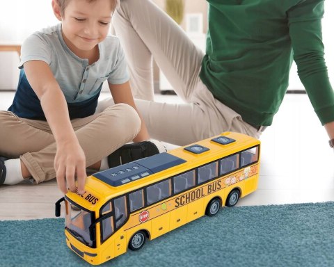 Zdalnie Sterowany Autobus Szkolny Led Z Pilotem 1:30 Żółty - Dla Dzieci