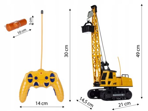 Zdalnie Sterowany Dźwig Żuraw Dla Dzieci Z Pilotem 49Cm Abs 680° Obrót