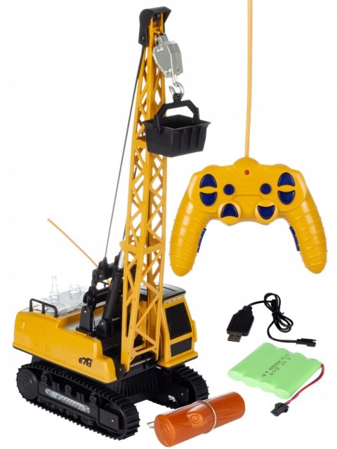 Zdalnie Sterowany Dźwig Żuraw Dla Dzieci Z Pilotem 49Cm Abs 680° Obrót