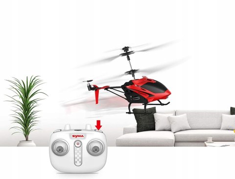 Zdalnie Sterowany Helikopter Dron Syma S5h, Czerwony, 2.4Ghz, Led, Hover