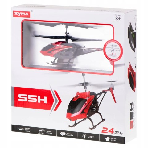 Zdalnie Sterowany Helikopter Dron Syma S5h, Czerwony, 2.4Ghz, Led, Hover