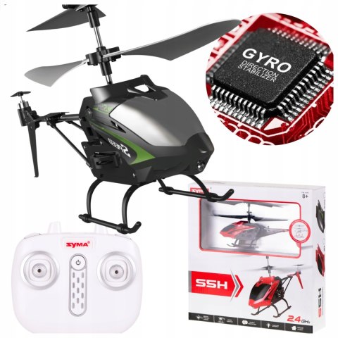 Zdalnie Sterowany Helikopter Rc Syma 2.4Ghz Led Hover Gyro Usb, Czarne
