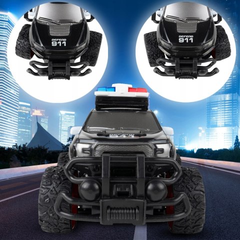 Zdalnie Sterowany Jeep Policyjny Rc Dla Dzieci, Terenowy, Skala 1:22, 6+