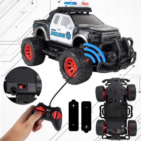 Zdalnie Sterowany Jeep Policyjny Rc Dla Dzieci, Terenowy, Skala 1:22, 6+