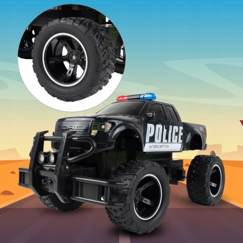 Zdalnie Sterowany Policyjny Monster Truck Hummer Z Efektami Dźwiękowymi