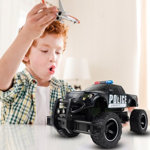 Zdalnie Sterowany Policyjny Monster Truck Hummer Z Efektami Dźwiękowymi