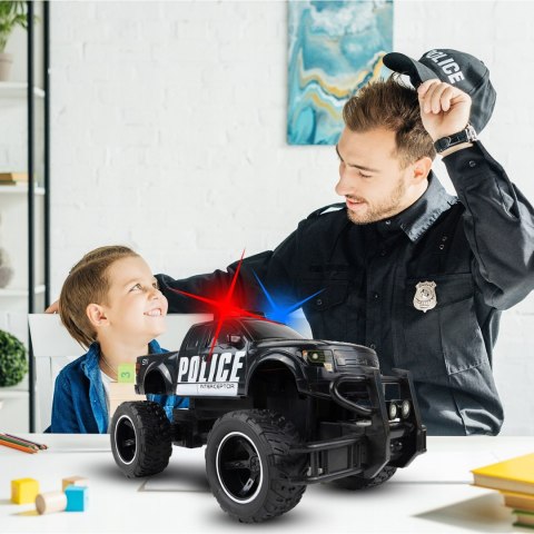Zdalnie Sterowany Policyjny Monster Truck Hummer Z Efektami Dźwiękowymi