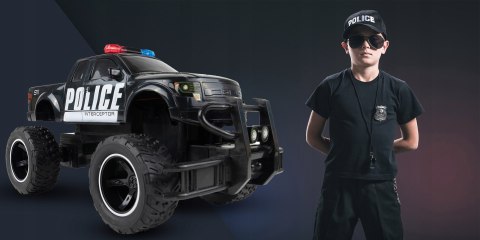 Zdalnie Sterowany Policyjny Monster Truck Hummer Z Efektami Dźwiękowymi